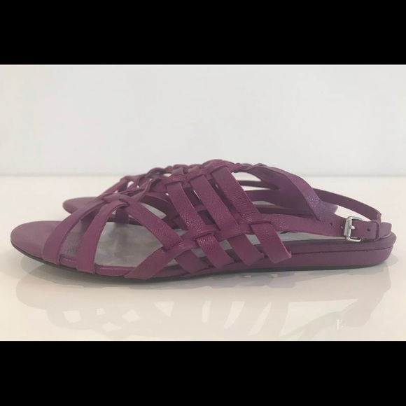DKNY PURPLE LEATHER SANDALS SIZE 7.5 - Picture 4 of 8